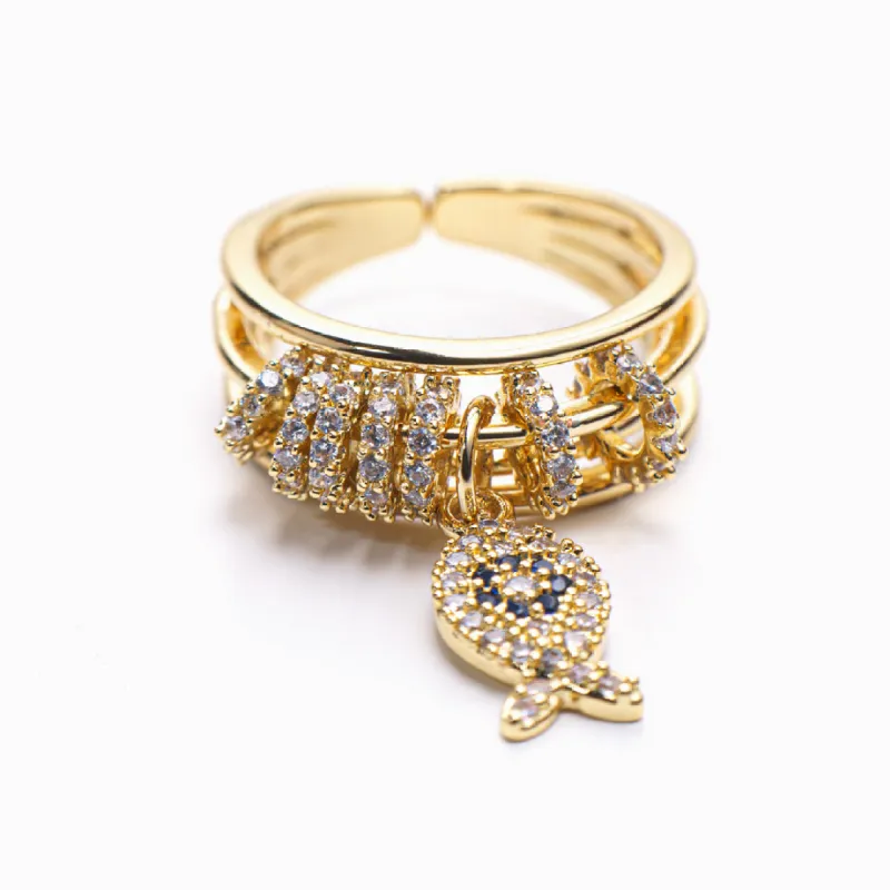 To my granddaughter "You are a mermaid" Fish Charm Ring sold by SARAH'S WHISPER