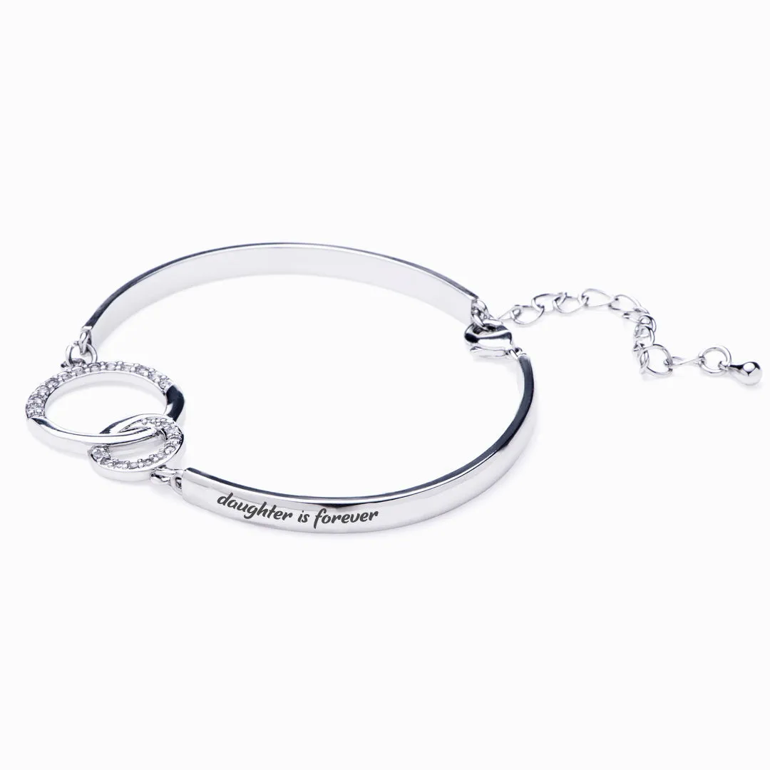 "Mother and Daughter Forever Linked Together" Double Ring Bracelet sold by SARAH'S WHISPER product image thumbnail 3