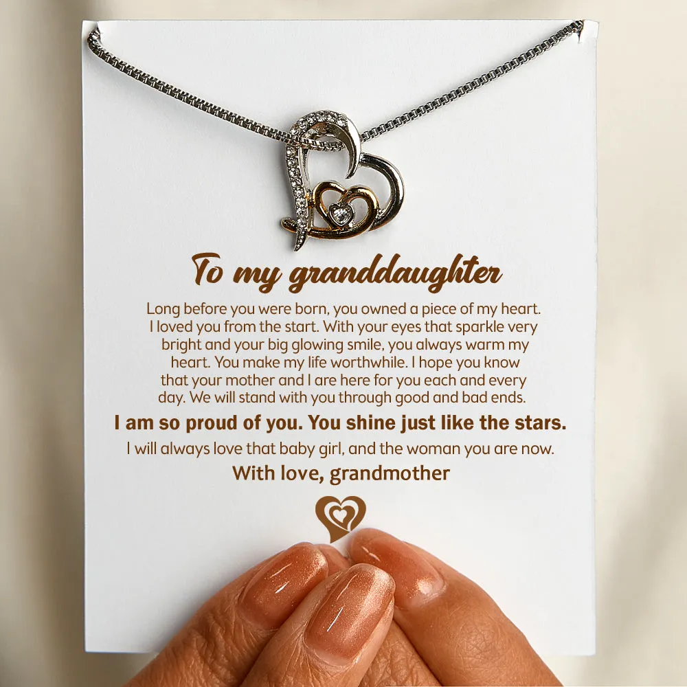 To My Granddaughter "You owned my heart from the start" Heart Necklace sold by SARAH'S WHISPER product image thumbnail 2