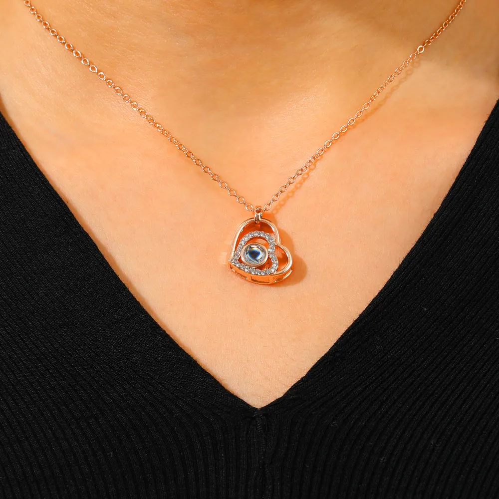 To My Granddaughter "Love Forever" Projection Necklace sold by SARAH'S WHISPER product image thumbnail 4