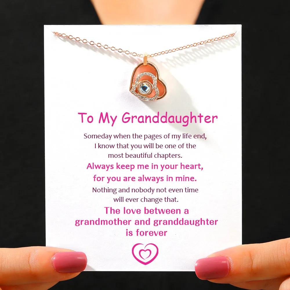 To My Granddaughter "Love Forever" Projection Necklace sold by SARAH'S WHISPER product image thumbnail 3