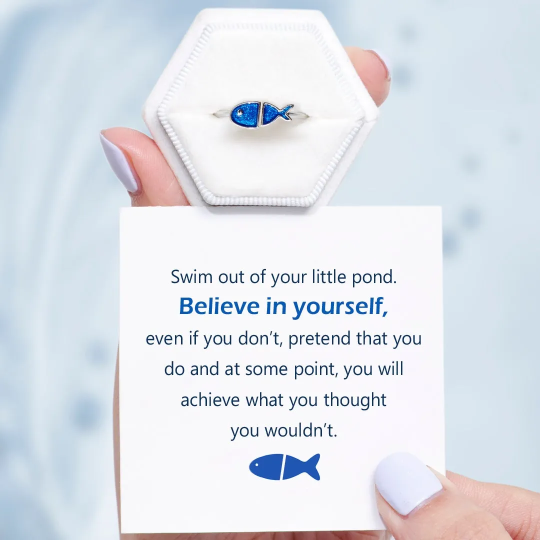 "Swim out of your little pond" Adjustable Ring sold by SARAH'S WHISPER product image thumbnail 2