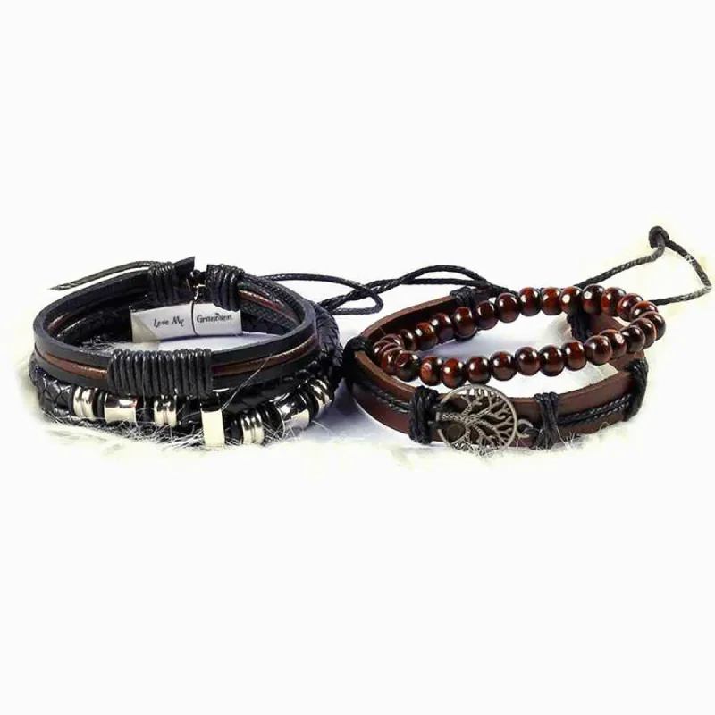 To My Grandson "Love My Grandson" Men's Bracelet [💞 Bracelet +💌 Gift Card + 🎁 Gift Box + 💐 Gift Bouquet] sold by SARAH'S WHISPER