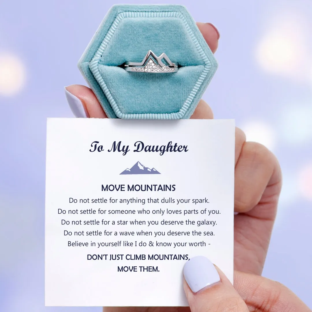 To My Daughter "Don't Just Climb Mountains, Move Them." S925 Sterling Silver Ring sold by SARAH'S WHISPER product image thumbnail 2