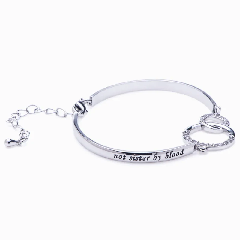 To My Best Friend "Not Sisters By Blood But Sisters By Heart" Double Ring Bracelet sold by SARAH'S WHISPER
