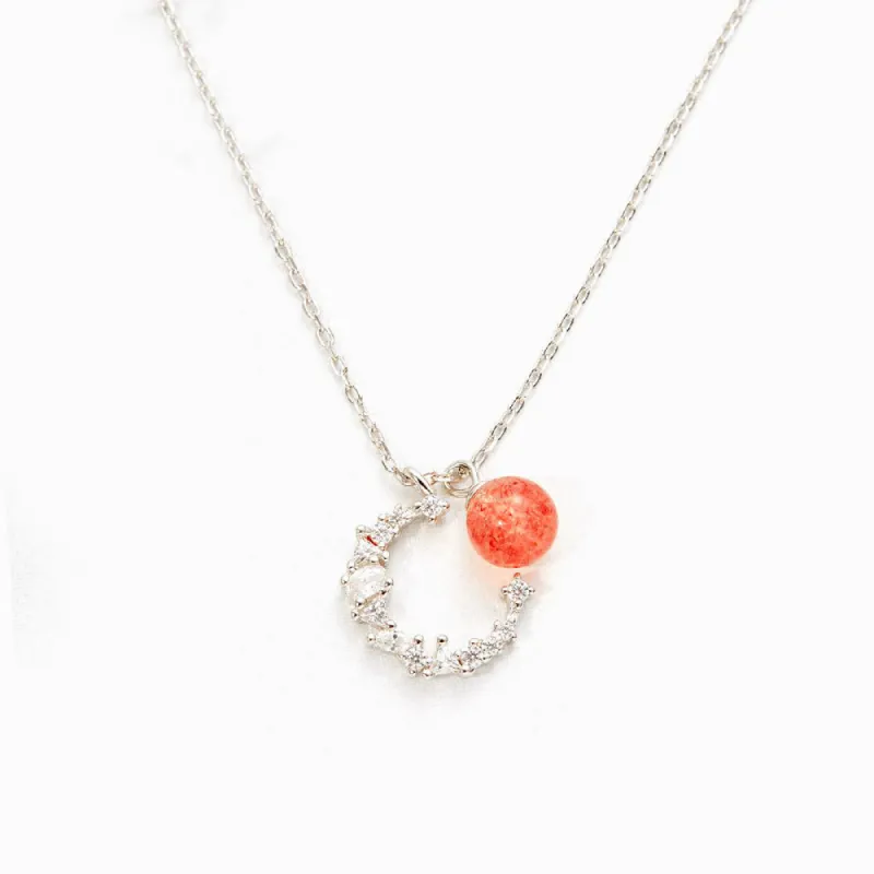 "You are berry special" Strawberry Crystal S925 Silver Necklace [💞 Necklace +💌 Gift Card + 🎁 Gift Bag + 💐 Gift Bouquet] sold by SARAH'S WHISPER