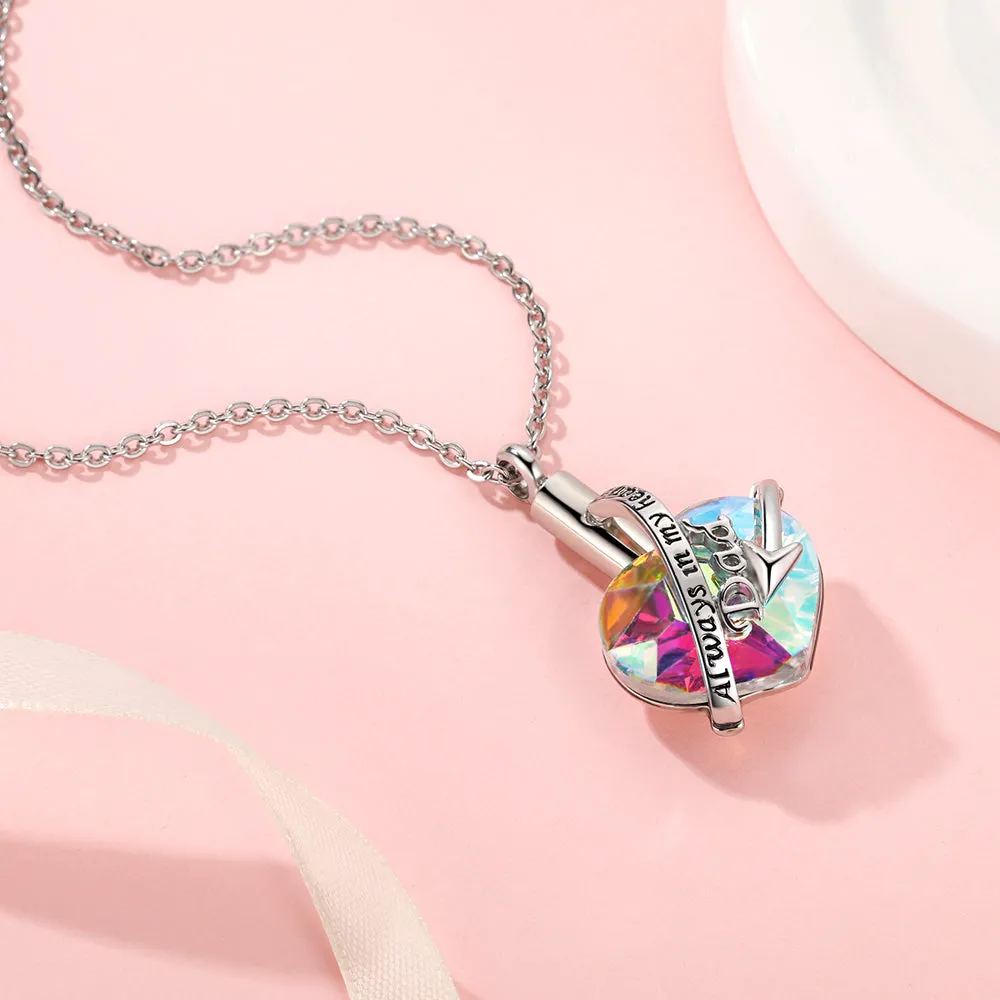 "Always with you" Heart Necklace sold by SARAH'S WHISPER product image thumbnail 5