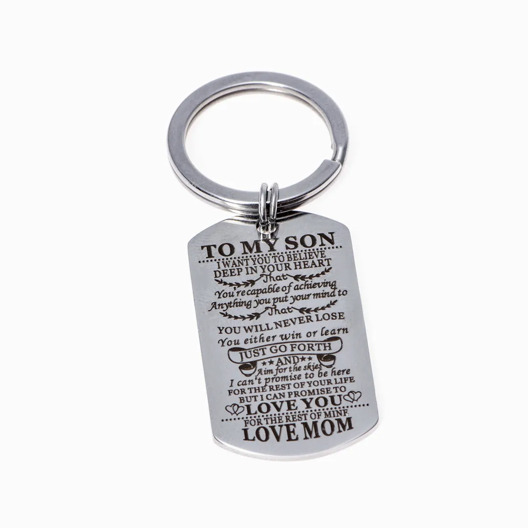 To My Son "Forever Love" Key Ring sold by SARAH'S WHISPER