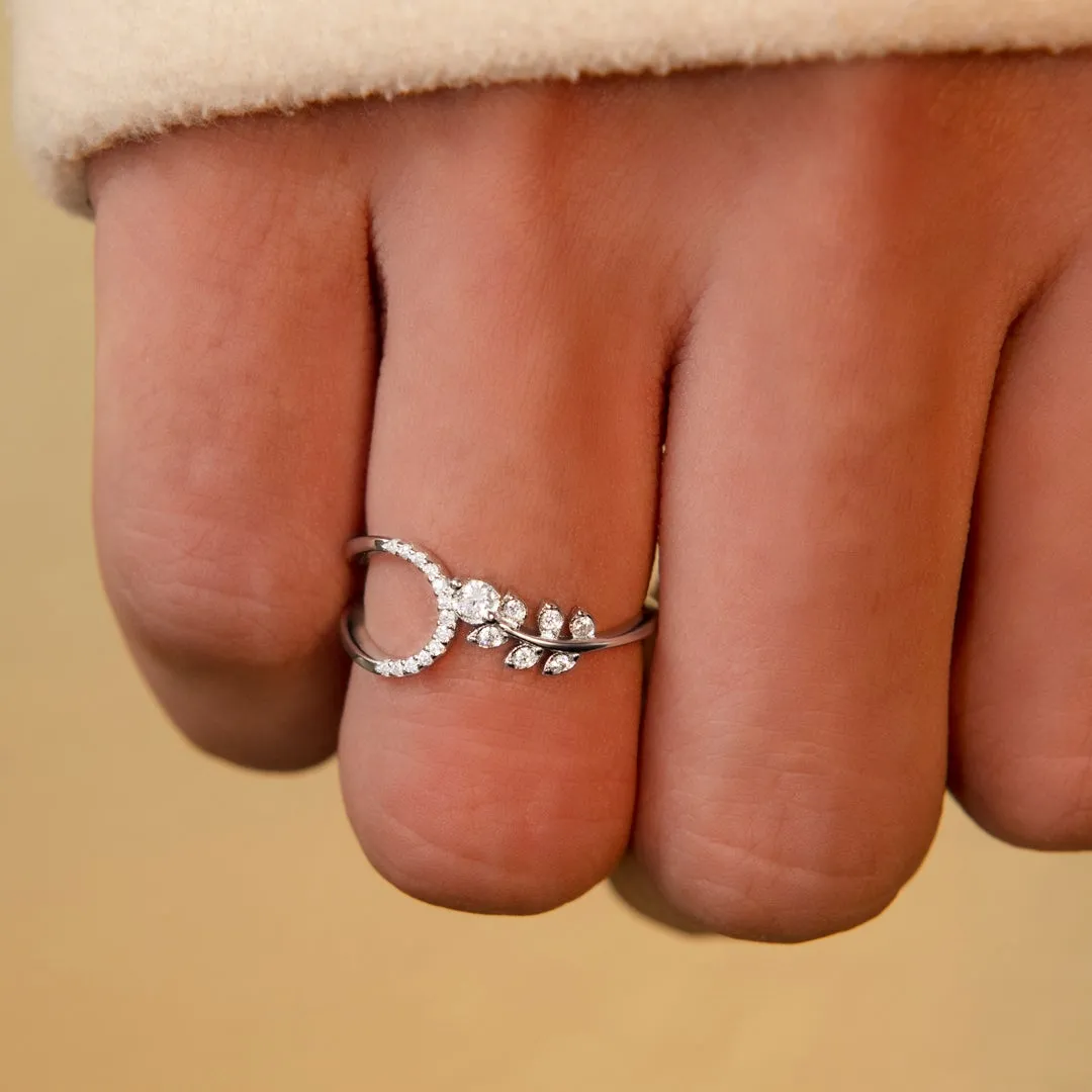 "Grow Through What You Go Through" Adjustable Leaf Ring sold by SARAH'S WHISPER product image thumbnail 3