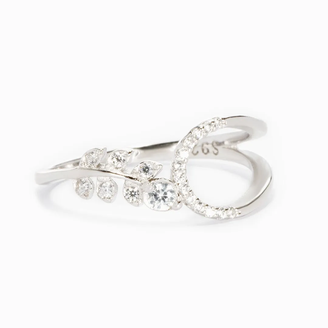 "Grow Through What You Go Through" Adjustable Leaf Ring sold by SARAH'S WHISPER