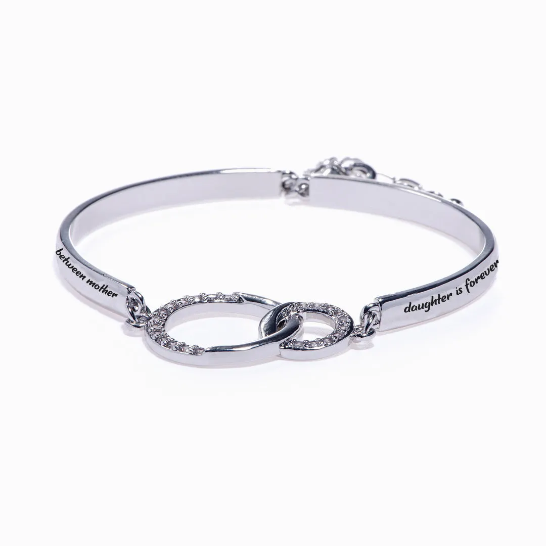 "Mother and Daughter Forever Linked Together" Double Ring Bracelet sold by SARAH'S WHISPER