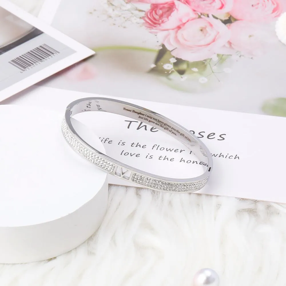 To My Bonus Daughter "BONUS DAUGHTER, I MAY NOT HAVE GIVEN YOU THE GIFT OF LIFE. BUT LIFE GAVE ME THE GIFT OF YOU" Bracelet sold by SARAH'S WHISPER product image thumbnail 4