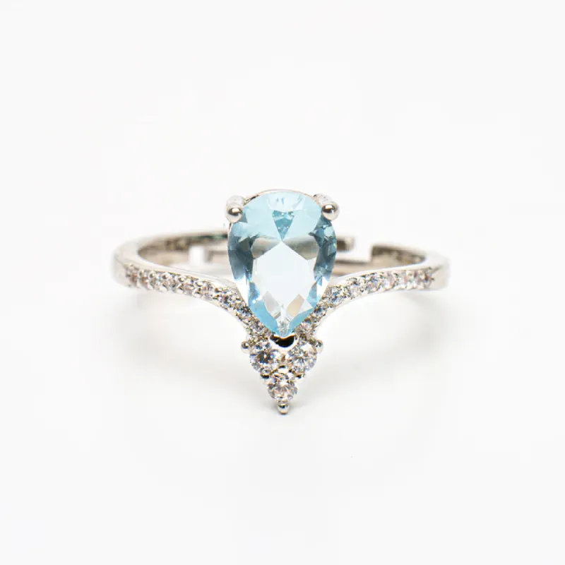 To My Daughter "Believe in yourself" Aquamarine Ring sold by SARAH'S WHISPER
