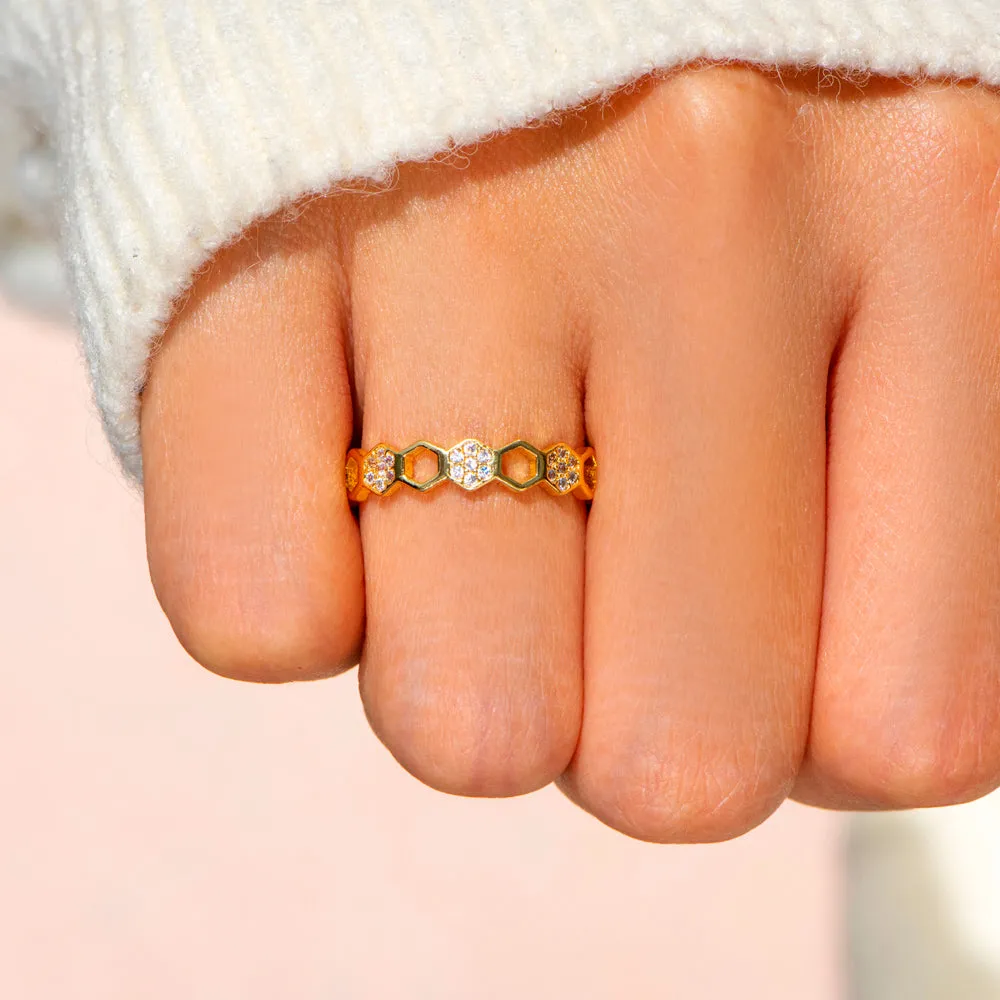 "Diligence, Perserverance and Hard work" Beehive Ring sold by SARAH'S WHISPER product image thumbnail 3