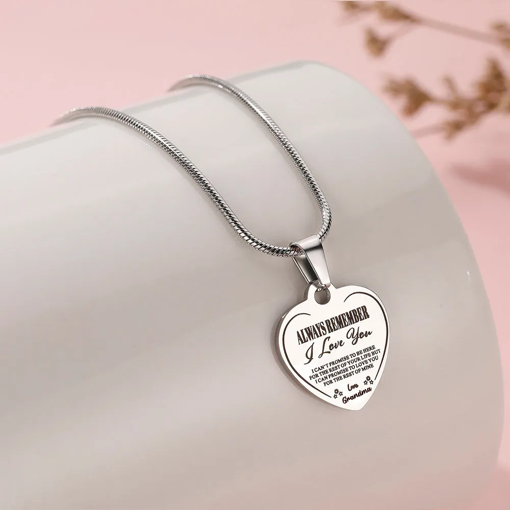 To My Granddaughter "Forever Love" Heart Necklace sold by SARAH'S WHISPER product image thumbnail 4