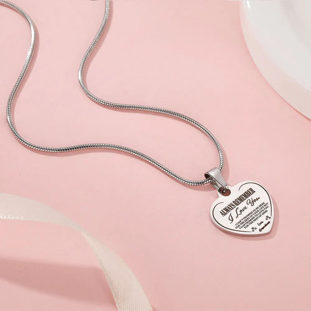 To My Granddaughter "Forever Love" Heart Necklace sold by SARAH'S WHISPER