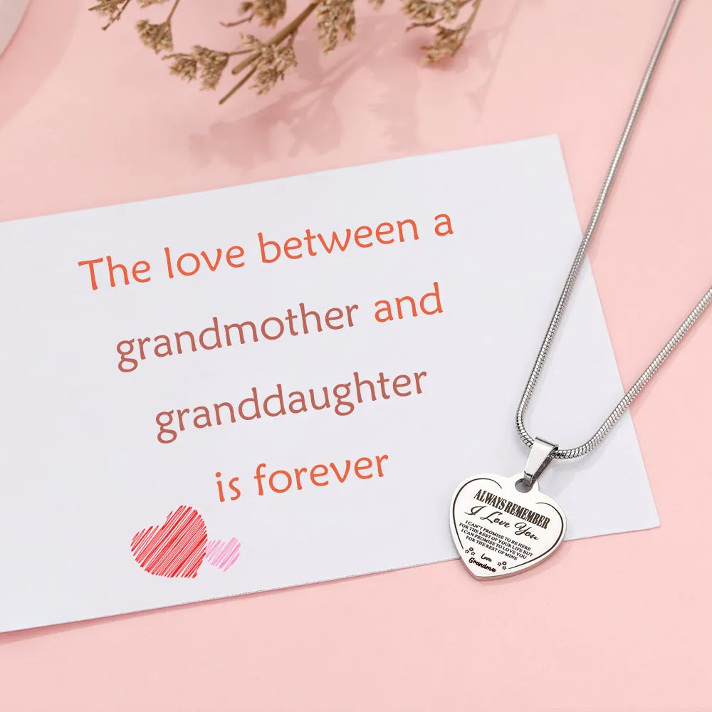 To My Granddaughter "Forever Love" Heart Necklace sold by SARAH'S WHISPER product image thumbnail 2