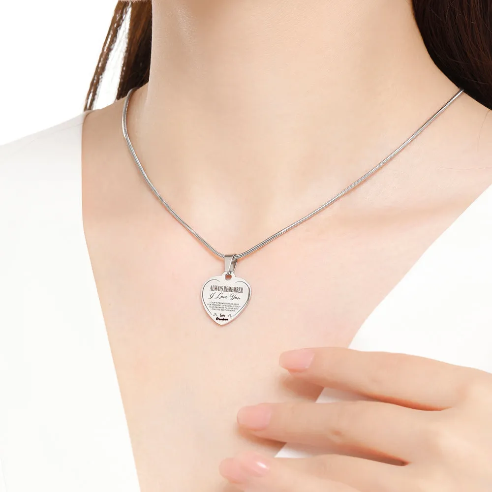 To My Granddaughter "Forever Love" Heart Necklace sold by SARAH'S WHISPER product image thumbnail 3