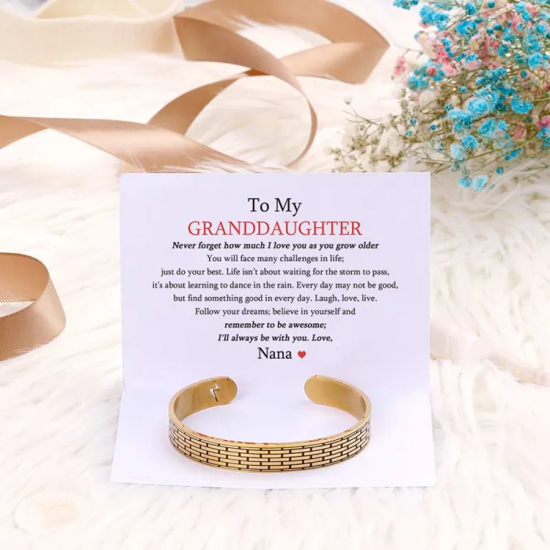 To My GRANDDAUGHTER "The love between a Nana and Granddaughter is forever" Bracelet [💞 Bracelet +💌 Gift Card + 🎁 Gift Box + 💐 Gift Bouquet] sold by SARAH'S WHISPER