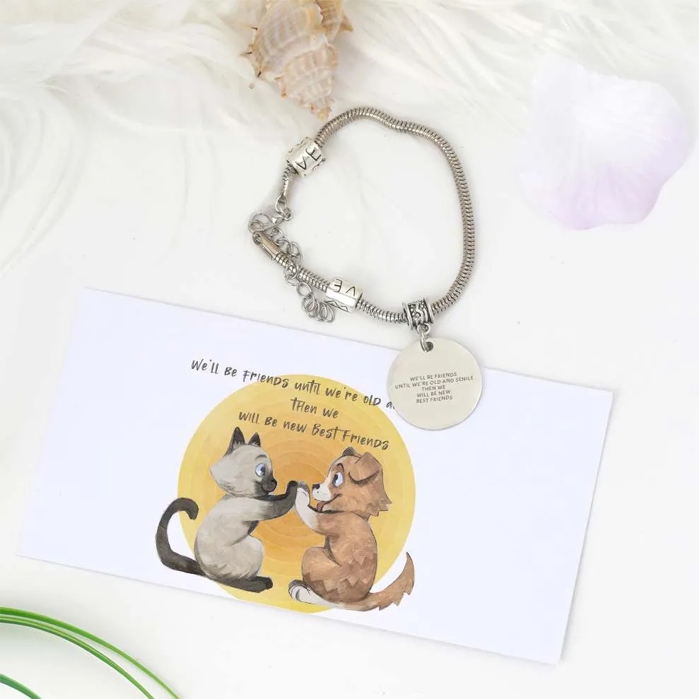 Best Friend Charm Bracelets Forever Friends Gift sold by SARAH'S WHISPER product image thumbnail 3