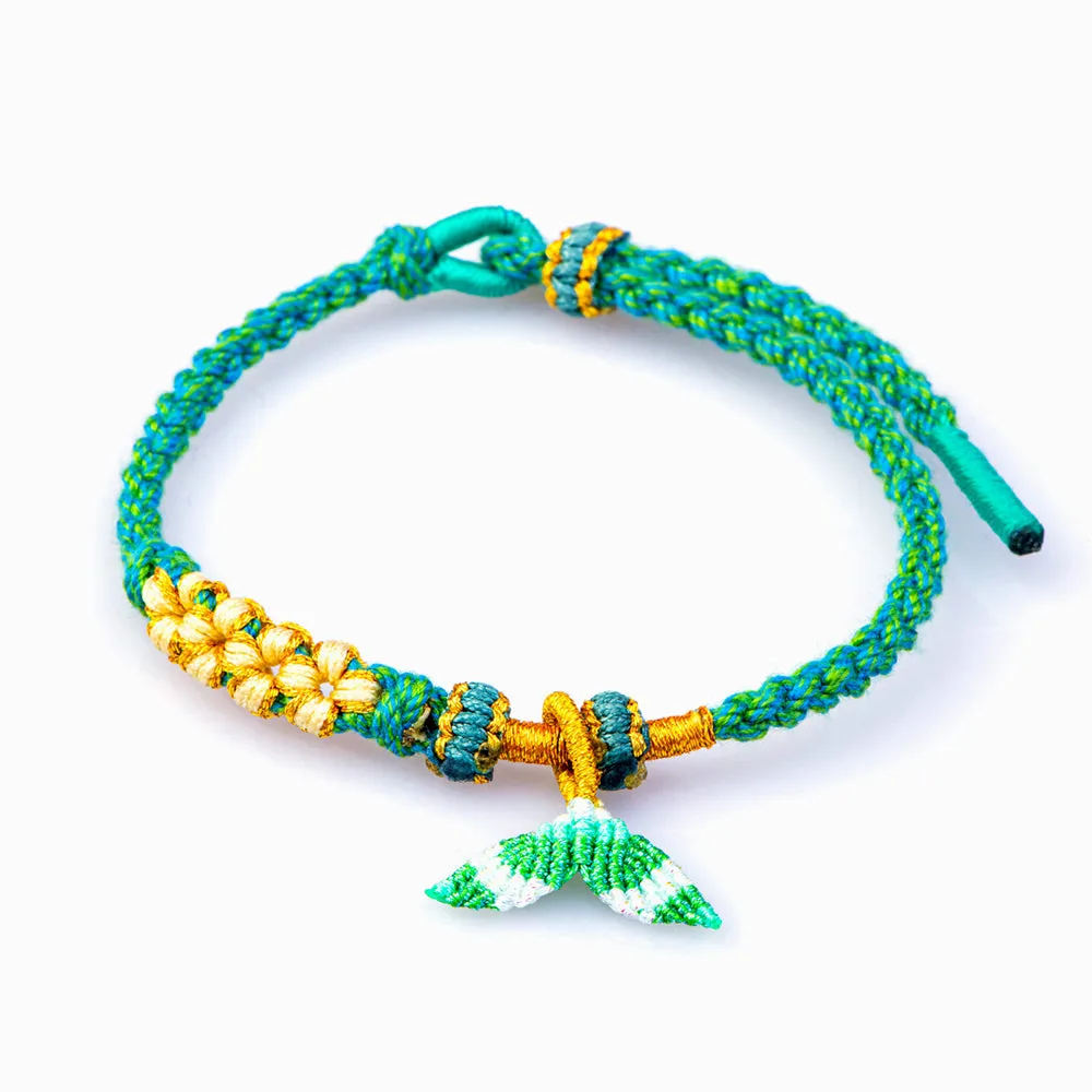 To My Granddaughter "You are a mermaid" Handmade Braided Bracelet sold by SARAH'S WHISPER product image thumbnail 3