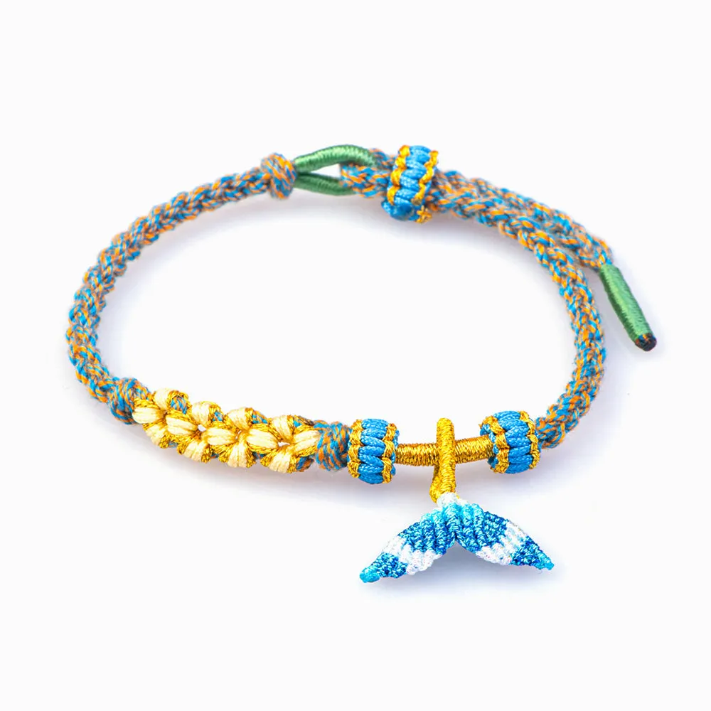 To My Granddaughter "You are a mermaid" Handmade Braided Bracelet sold by SARAH'S WHISPER product image thumbnail 4