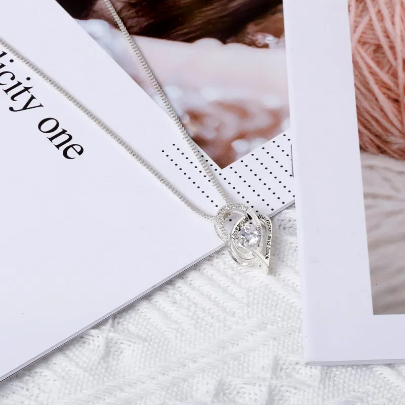 To My Granddaughter "Love you to the moon and back" Sweetheart Necklace sold by SARAH'S WHISPER