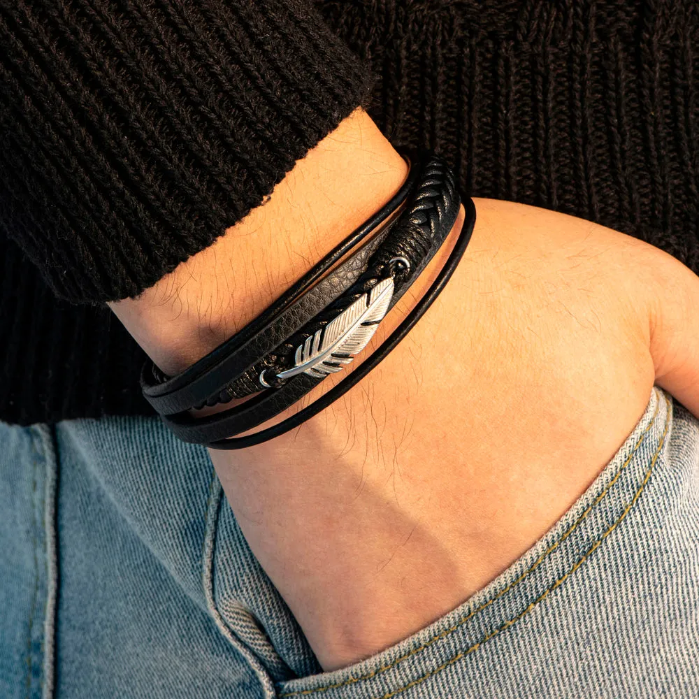 Feather Bracelet for Grandson – Lucky Feather Gift sold by SARAH'S WHISPER product image thumbnail 3