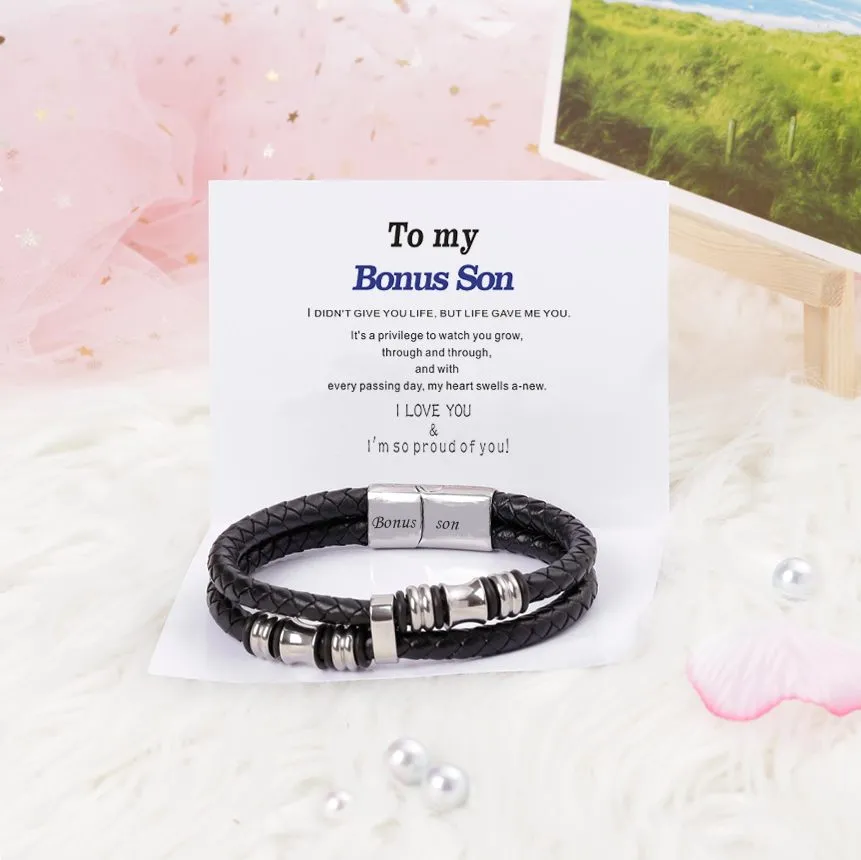 Bonus Son Bracelet – Thoughtful Gift for Bonus Son sold by SARAH'S WHISPER product image thumbnail 2