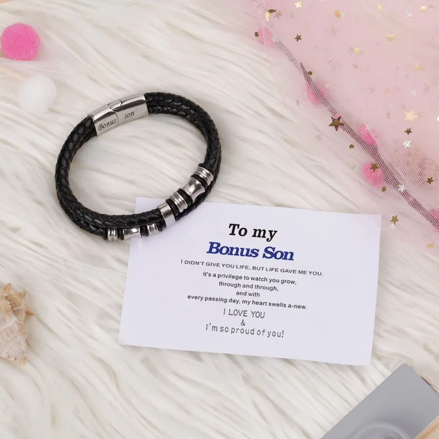 Bonus Son Bracelet – Thoughtful Gift for Bonus Son sold by SARAH'S WHISPER product image thumbnail 3