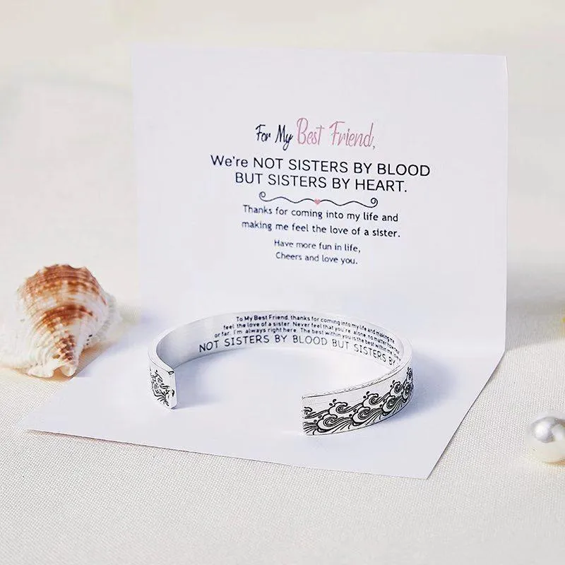 Wave Bracelet for Best Friend – Sisters by Heart sold by SARAH'S WHISPER product image thumbnail 2