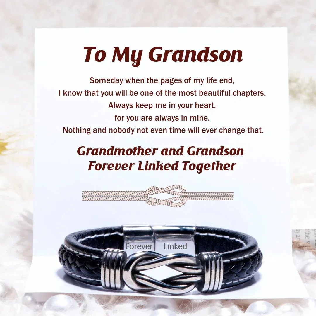 Leather Grandson Bracelet – Always in Heart sold by SARAH'S WHISPER product image thumbnail 4