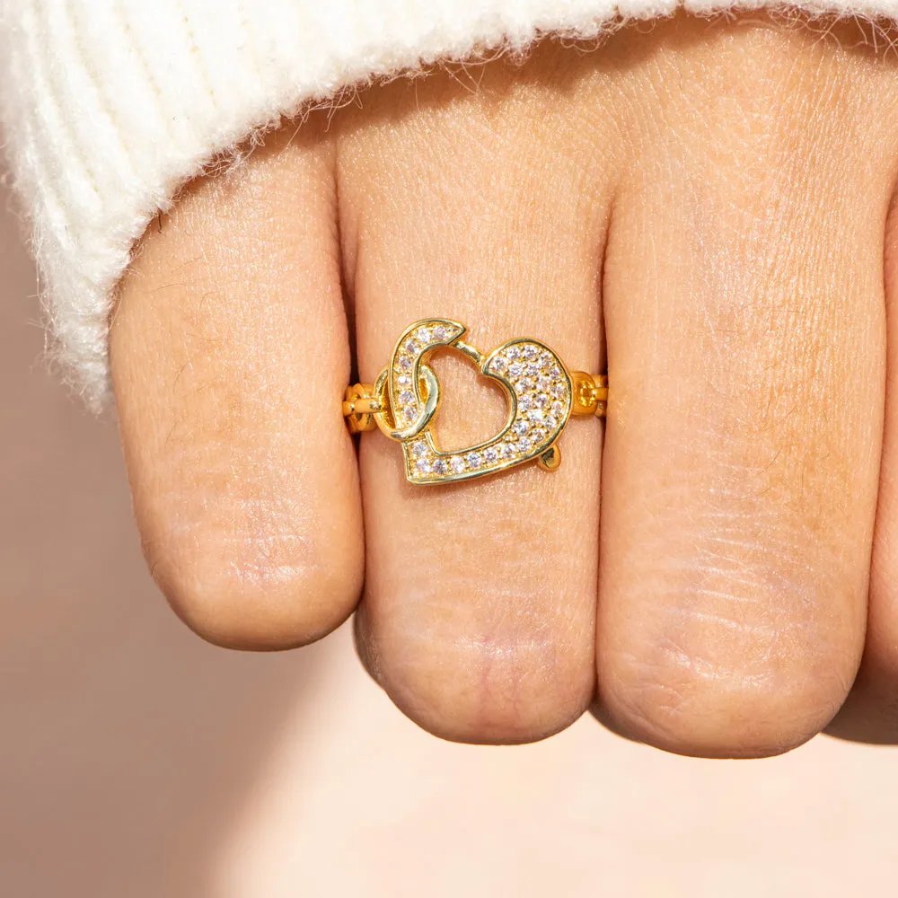 Heart in Heart Ring for Granddaughter sold by SARAH'S WHISPER product image thumbnail 3
