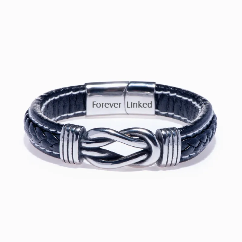 To My Grandson "Love you every single day" Leather Braided Bracelet sold by SARAH'S WHISPER