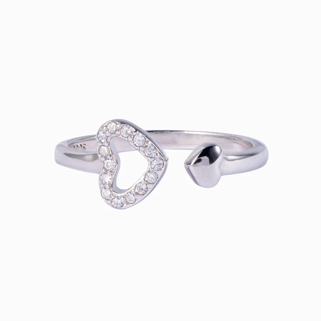 To My Best Friend Thank You Double Heart Ring sold by SARAH'S WHISPER