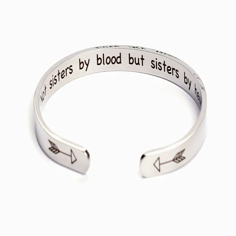 Sister Bangle – Sisters by Heart, Not by Blood made by SARAH'S WHISPER