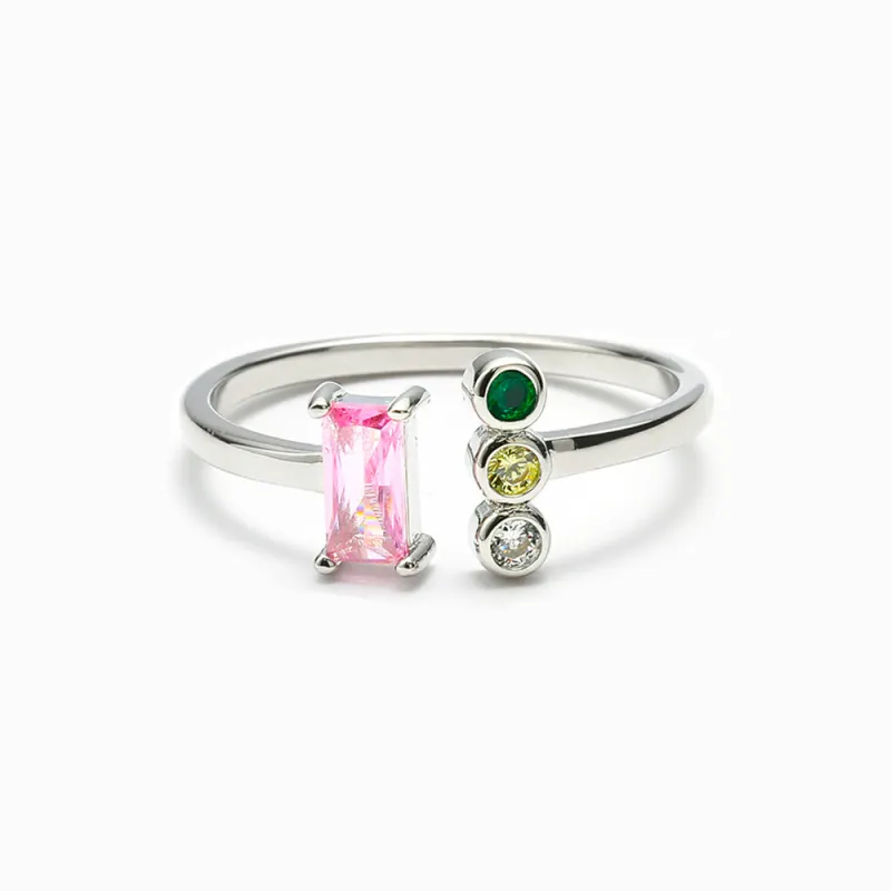 Mother’s Birthstone Ring – You and Me made by SARAH'S WHISPER