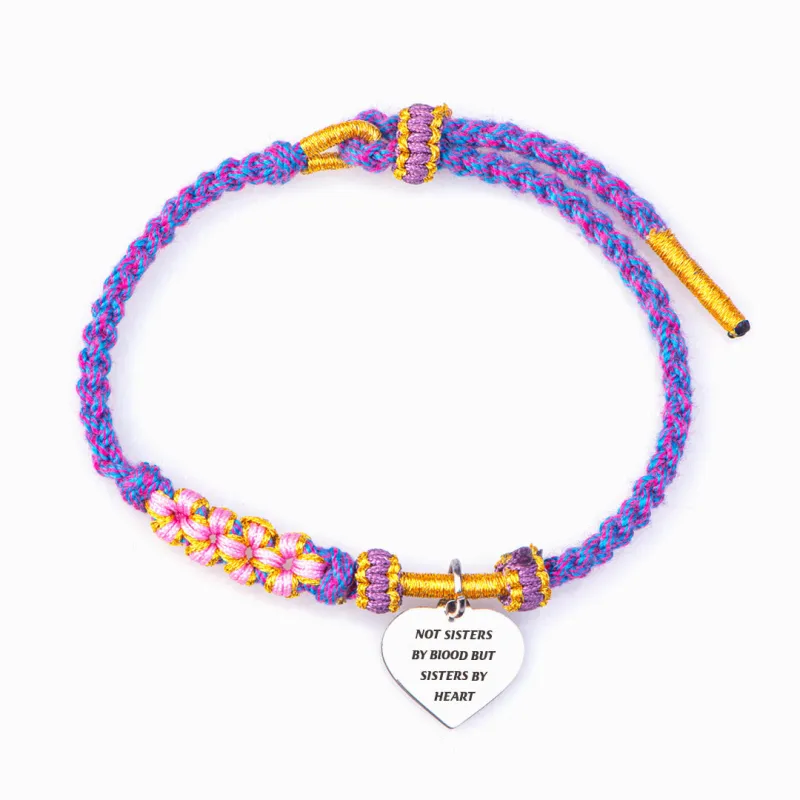 Friends Gifts – Sisters by Heart Braided Bracelet made by SARAH'S WHISPER