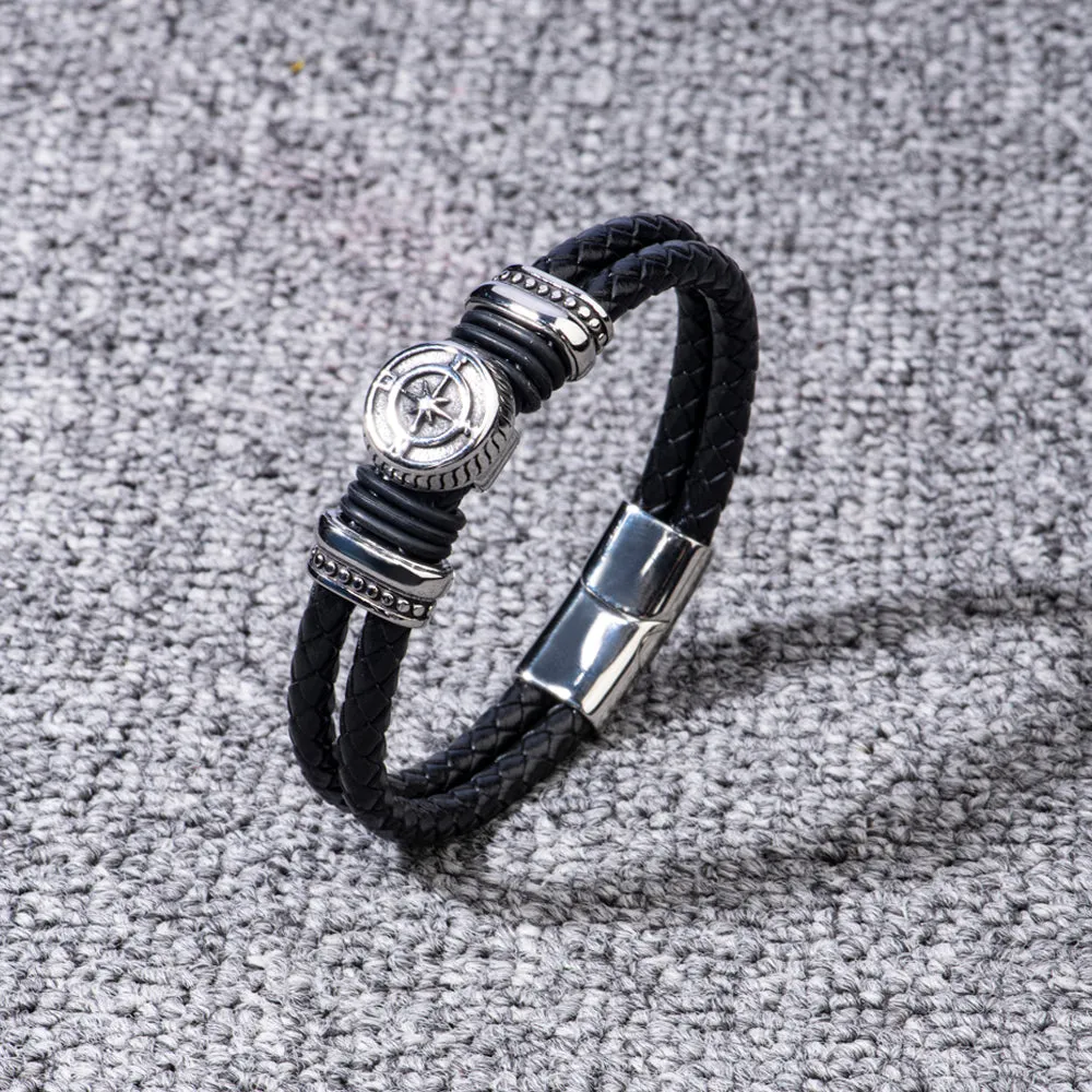 Compass Leather Bracelet - When Nothing Goes Right Go Left sold by SARAH'S WHISPER product image thumbnail 4