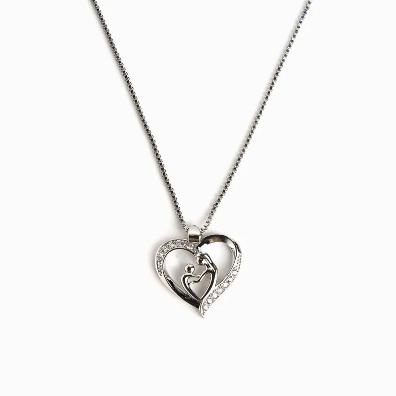Mother and Daughter Necklace - Love Is Forever Face to Face made by SARAH'S WHISPER