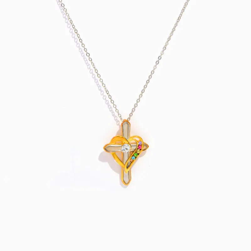 Cross Necklaces for Daughter - Faith Hope Love made by SARAH'S WHISPER