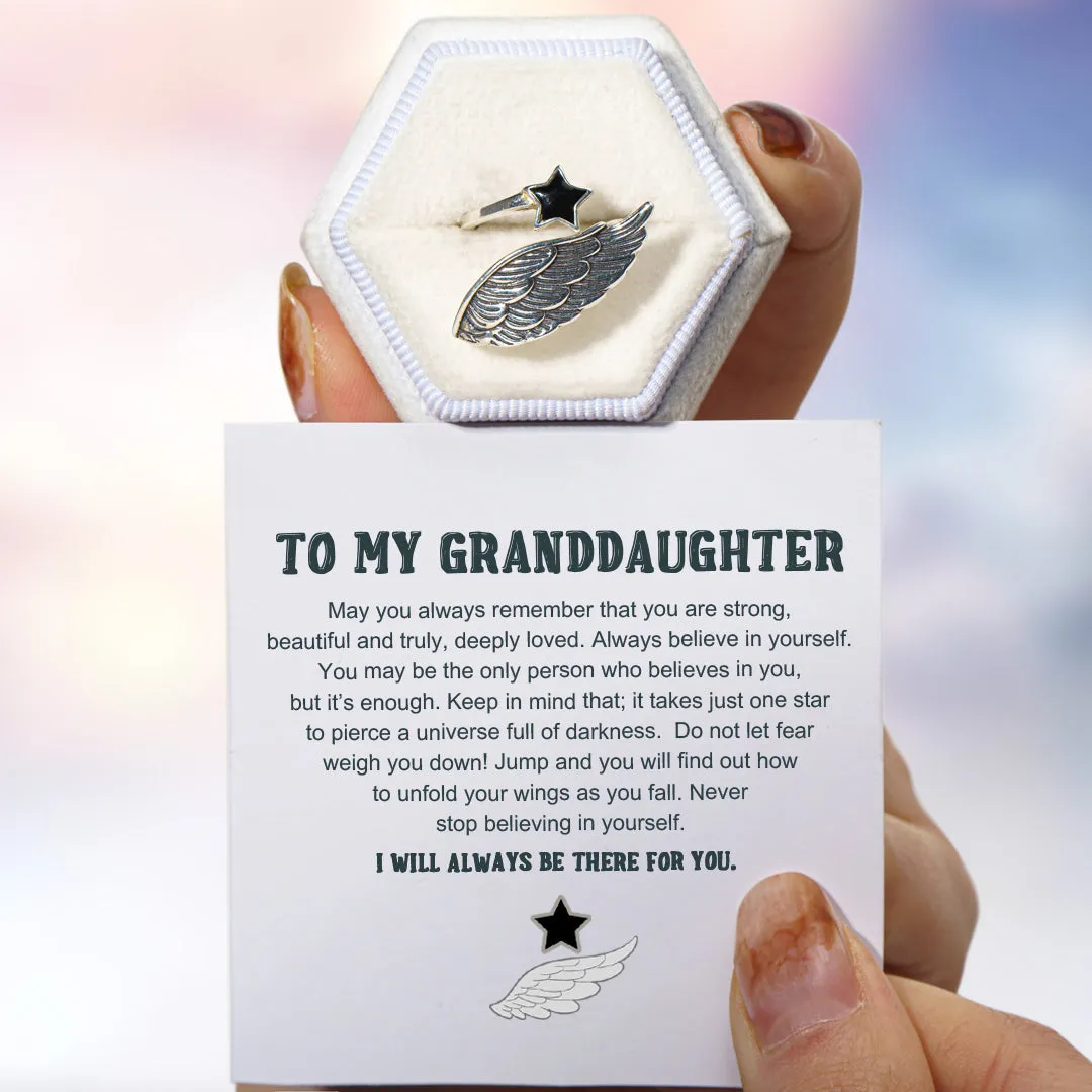 Wing Ring for Granddaughter - Always Be There for You sold by SARAH'S WHISPER product image thumbnail 2