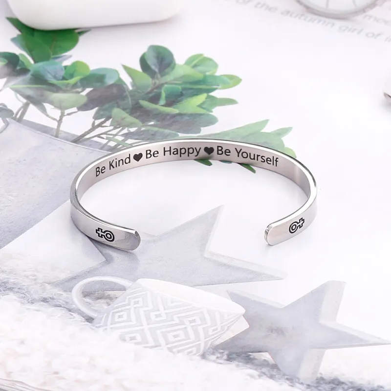 Be Kind Bracelet - Be Kind Be Happy Be Yourself made by SARAH'S WHISPER