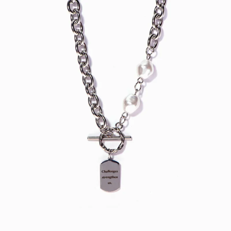 "Challenges are not there to destroy but to strengthen." Chain Bracelet sold by SARAH'S WHISPER