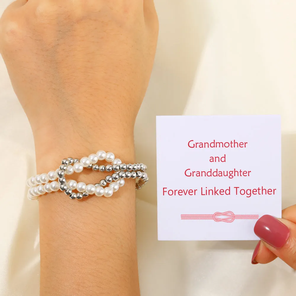 To My Granddaughter "Forever Linked Together" Pearl Braclet sold by SARAH'S WHISPER product image thumbnail 2