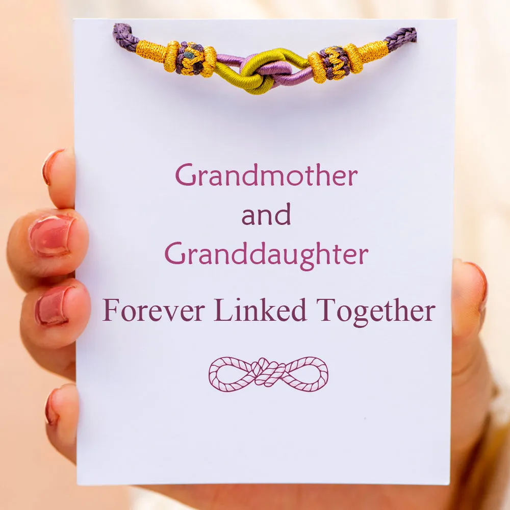To My Granddaughter "Forever Linked" Braided Knot Bracelet sold by SARAH'S WHISPER product image thumbnail 2