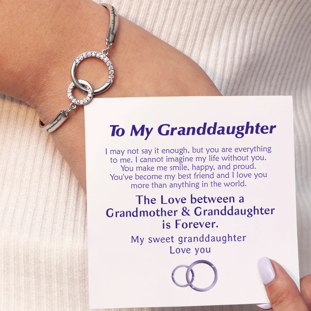 To My Granddaughter "FOREVER LINKED TOGETHER" Double Ring Bracelet sold by SARAH'S WHISPER product image thumbnail 4
