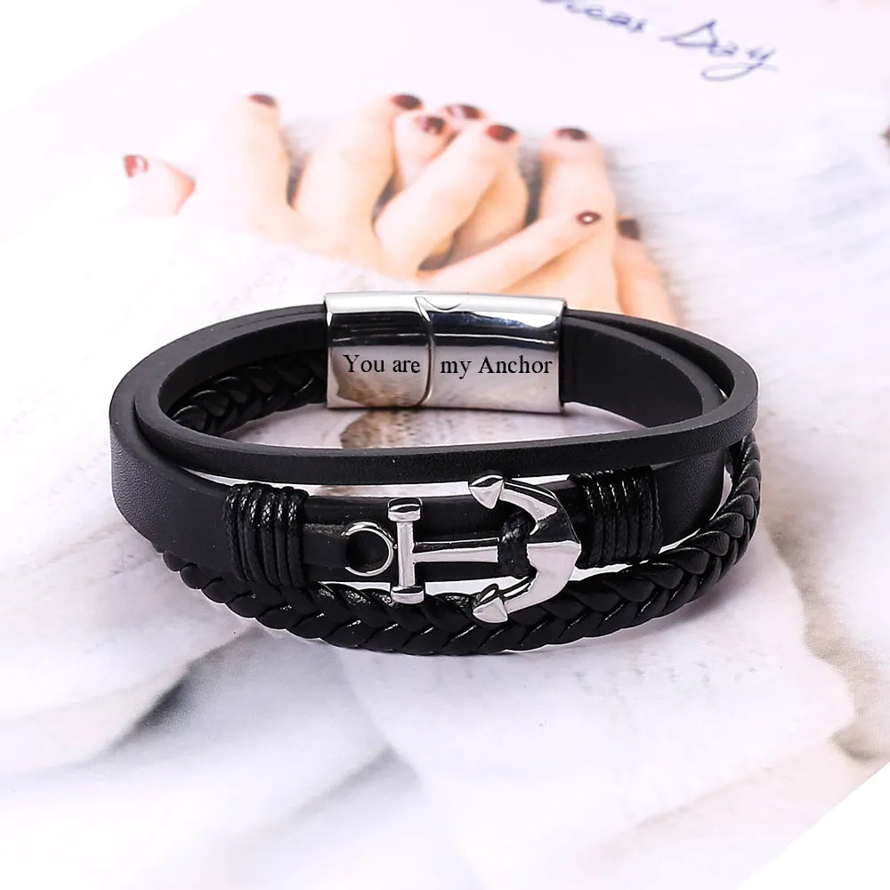 To My Son "You are my Anchor" Anchor Bracelet sold by SARAH'S WHISPER