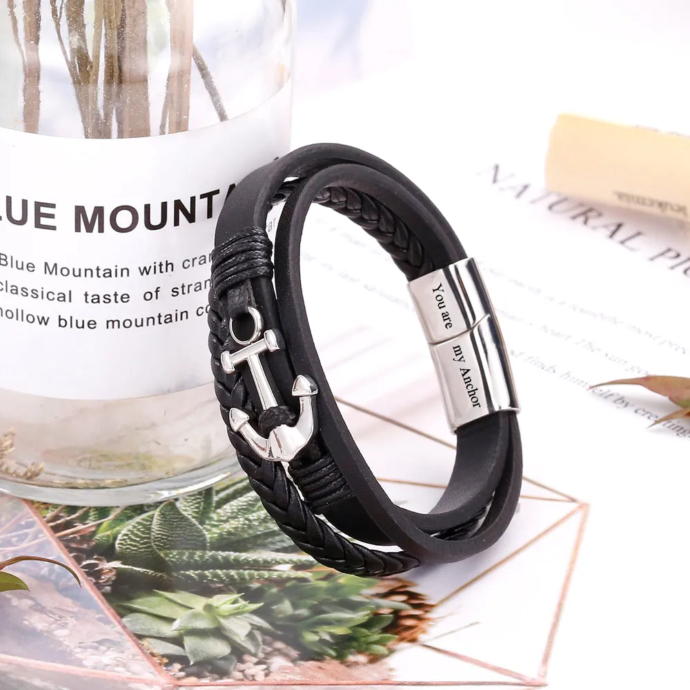 To My Son "You are my Anchor" Anchor Bracelet sold by SARAH'S WHISPER product image thumbnail 3