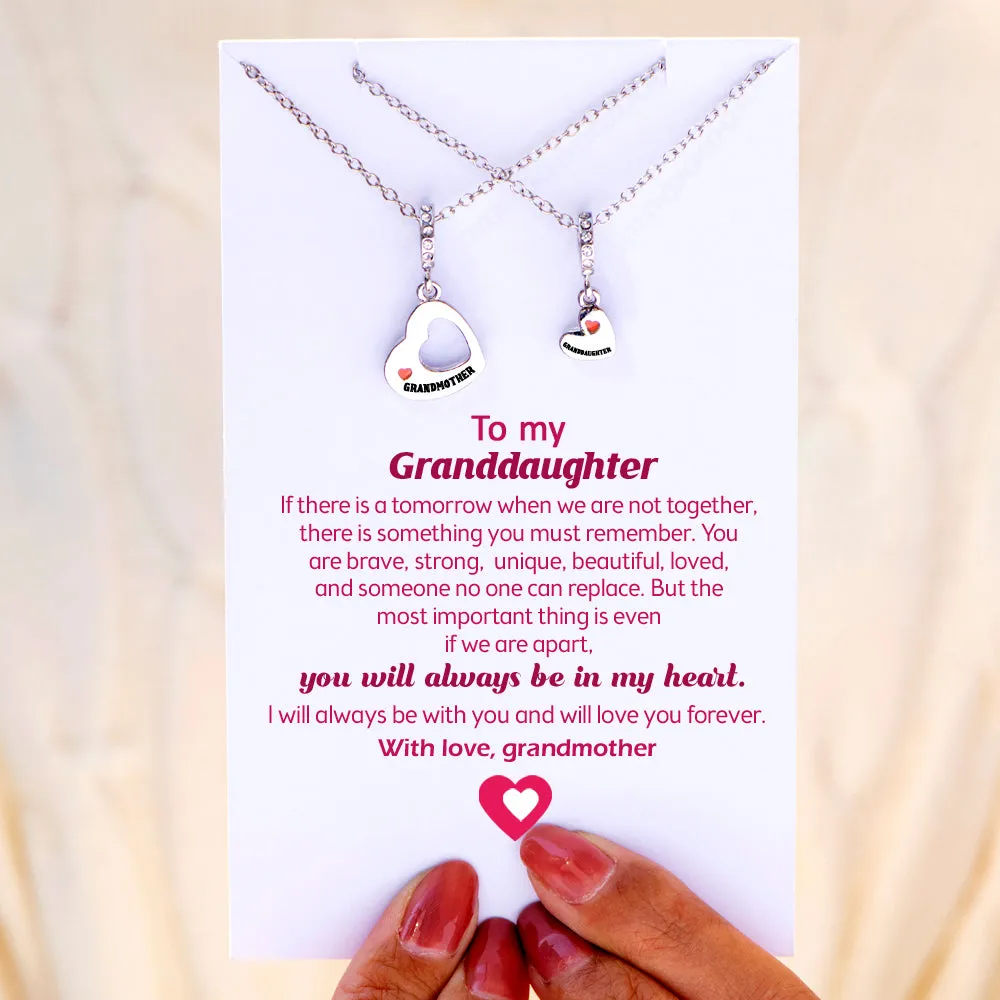 To My Granddaughter "you will always be in my heart" Heart Necklace sold by SARAH'S WHISPER product image thumbnail 3